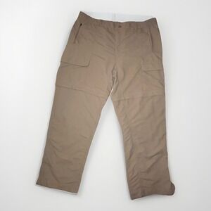 The North Face Pants Convertible Nylon Tan Hiking Cargo Outdoors Mens Size XXL